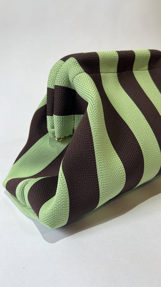 Pochette Stripe Pistacchio