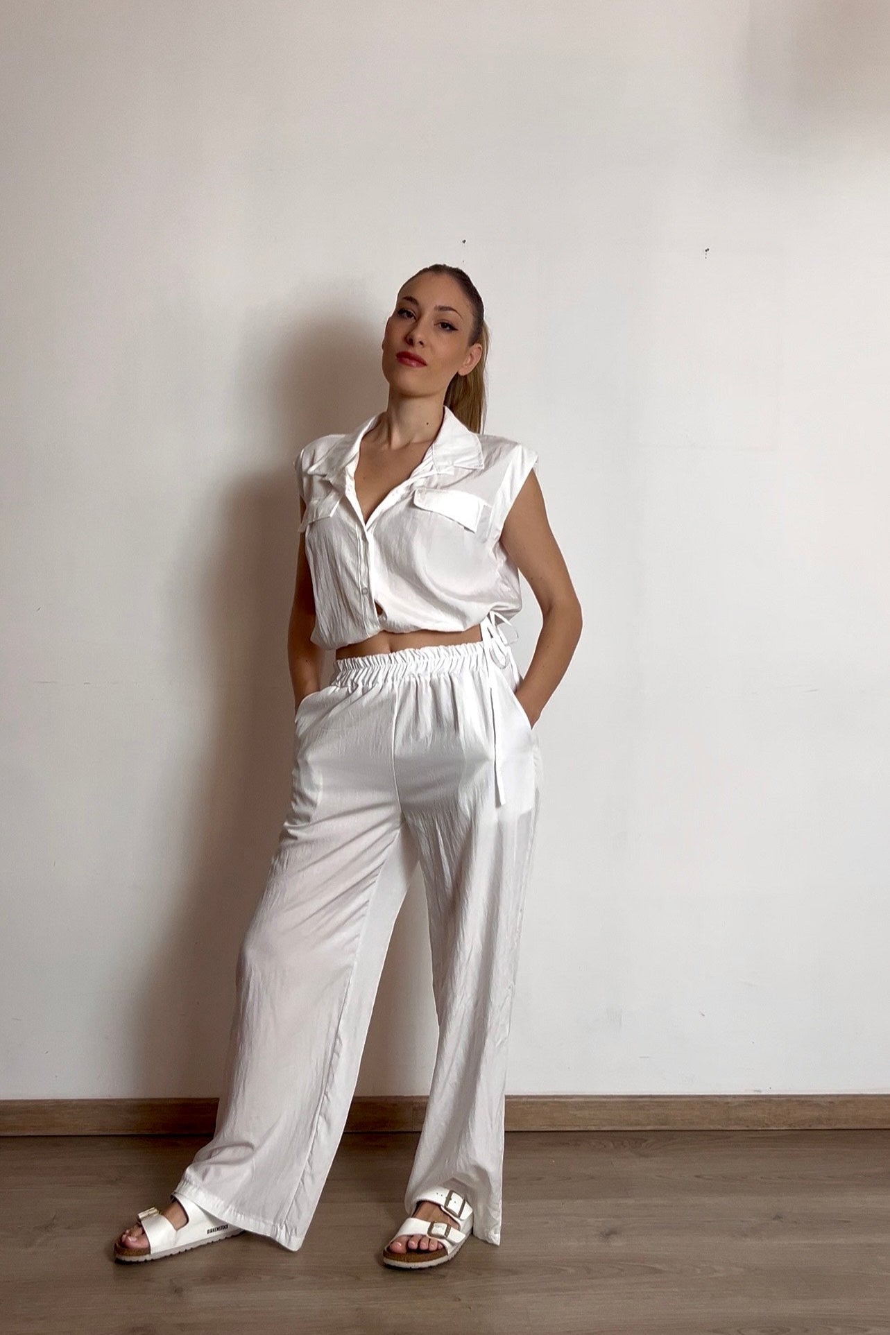 set coordinato bianco safari