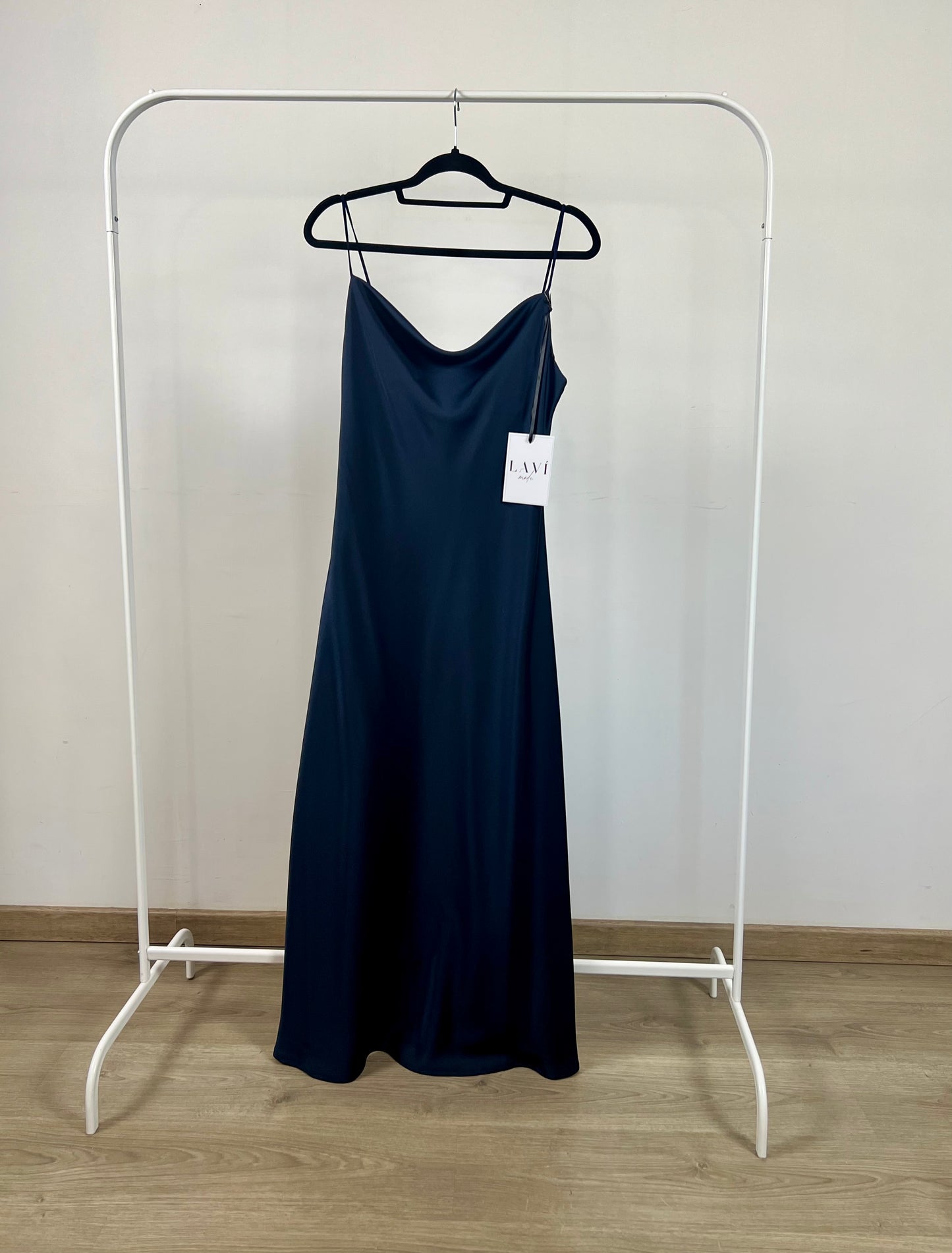 abito blu vestito raso elegante
