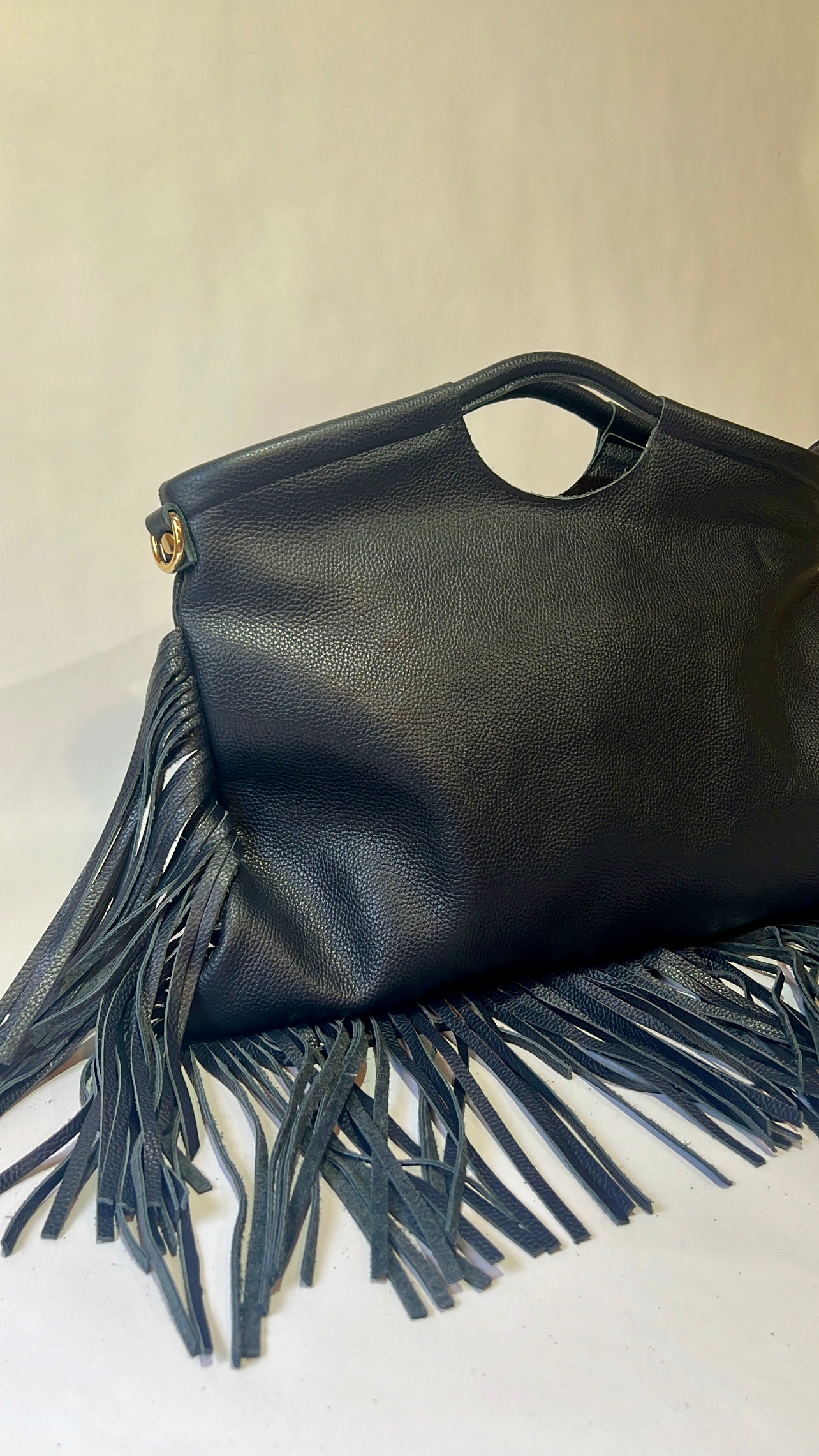 Borsa Frange Blu Notte