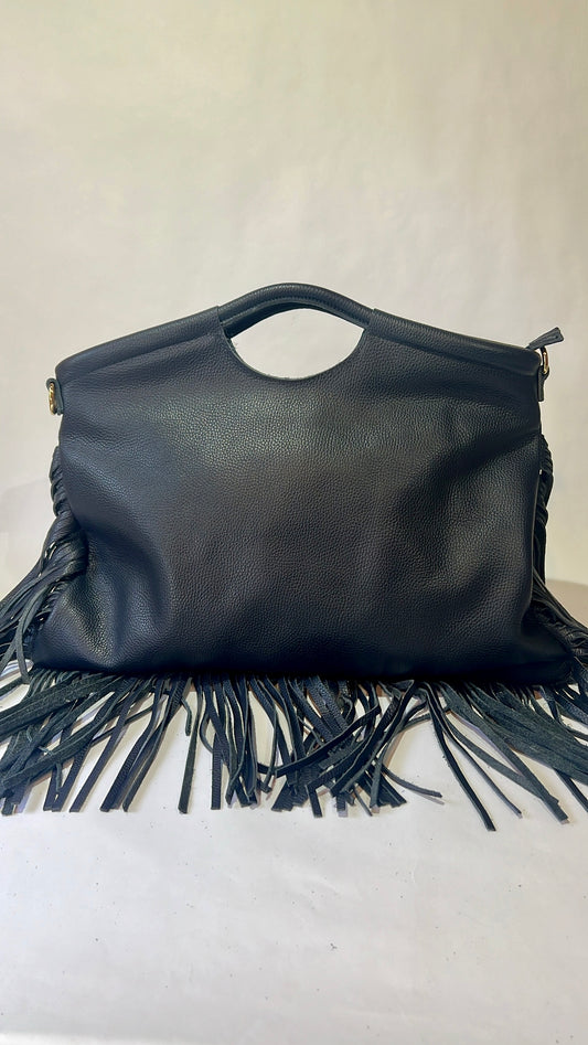 Borsa Frange Blu Notte