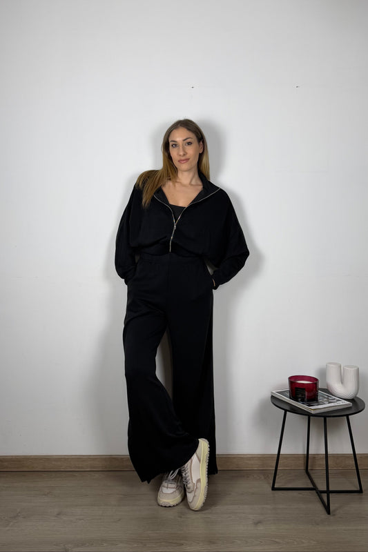 pantalone tuta soft touch black 
