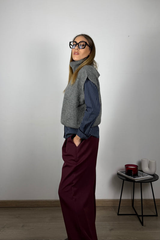 camicia shirt striped blue grey