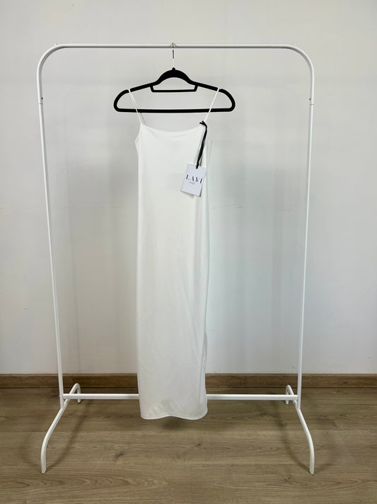 abito lycra elasten aderente bianco